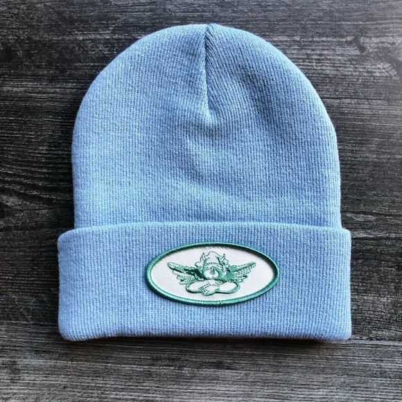 Boys Lie Blue Beanie Knit Hat Logo NWT - Picture 2 of 10